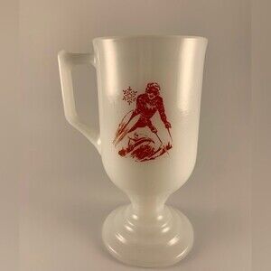 Vintage milk glass Irish coffee mug